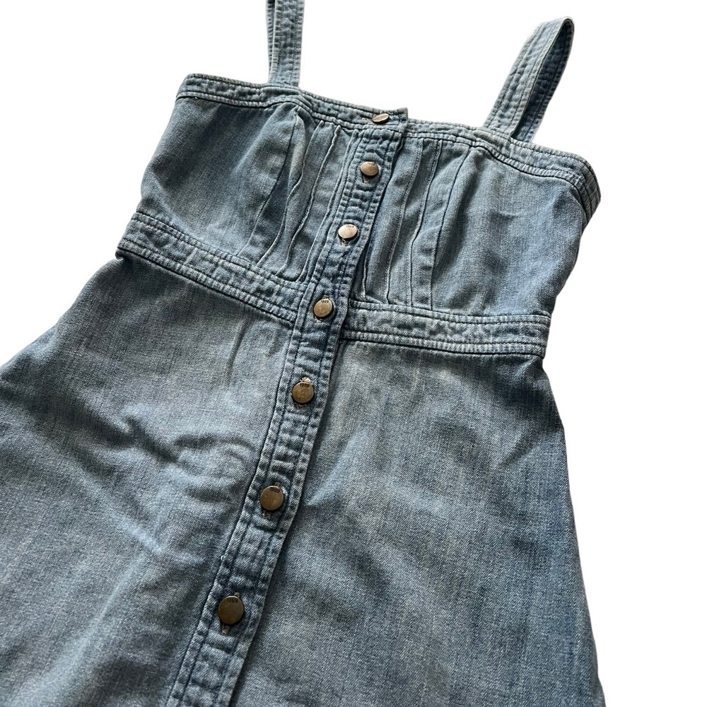 Gap Women's Denim A-Line Mini Dress Size 0 - Picture 2 of 9